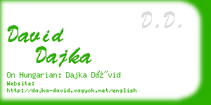 david dajka business card